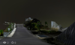 事務所前道路の3Dモデル