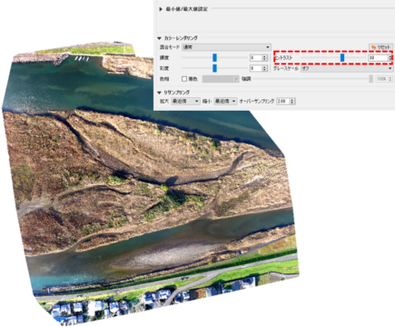 コントラストを上げる